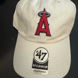 '47 White Los Angeles Angels Baseball Hat